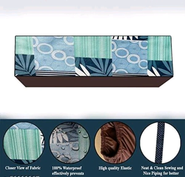 DREAM eHOME PVC Blue Color Printed c 1.5TonAc Cover for Split Indoor - 1.5 Ton, Blue, PVC, Pack of1